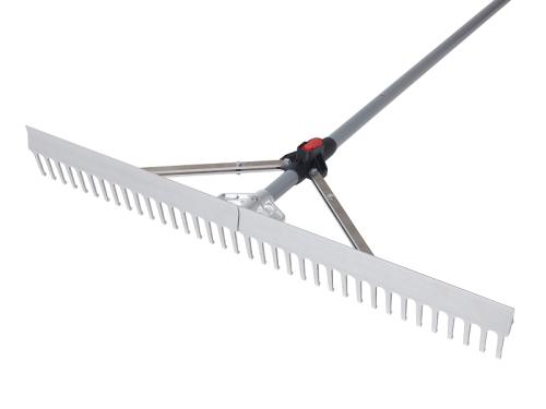Garant GPCALR36 Landscaping Level Rake with Folding Head, 36 in W Head, 28-Tine, Aluminum Head