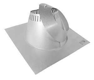 Selkirk SuperVent Series JM6AAF Roof Flashing, 27-1/2 in OAL, 27-1/2 in OAW, 6 in Pipe, Galvalume Steel