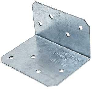 Simpson Strong-Tie A88 Angle, 8 in W, 8 in D, 2 in H, Steel, Galvanized/Zinc