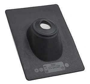 Oatey No-Calk Series 48103 Roof Flashing, 16 in OAL, 14 in OAW, 4 in Pipe, Thermoplastic