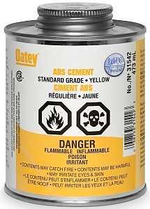 Oatey ABS Standard Cement, Liquid, Yellow, 118ml Can