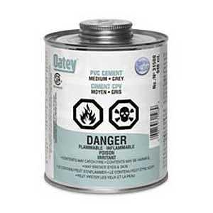 Oatey One-Step PVC Cement, Liquid, Grey (946ml)