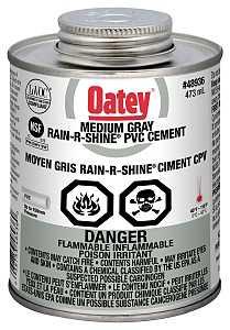 Oatey 31582 Solvent Cement, 473 mL Can, Liquid, Gray