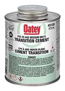 Oatey Cement PVC to ABS Medium White (473ml)