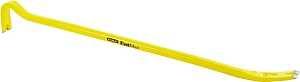 STANLEY 55-104 Wrecking Bar, 36 in L, Beveled/Slotted Tip, 2 in Claw Blade Width 1, 1-3/4 in Claw Blade Width 2 Tip, HCS