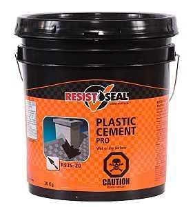 Resistoseal 53015 Pro Plastic Cement, Black, Liquid, 44 lb