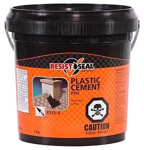 Resistoseal 53012 Pro Plastic Cement, Black, Liquid, 9 lb