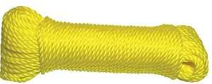 Ben-Mor 60154 Rope, 3/8 in Dia, 100 ft L, Polypropylene, Yellow, Hank