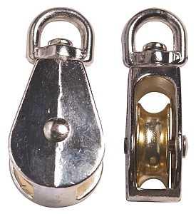 Ben-Mor 70725 Pulley, 0.383 in Sheave, Swivel Eye Attachment, Zinc
