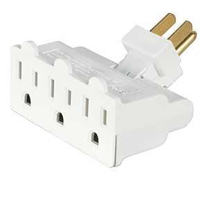 Eaton Wiring Devices 1192W-SP Outlet Tap, 2 -Pole, 15 A, 125 V, 3 -Outlet, NEMA: NEMA 5-15R, White