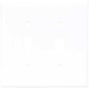 Wall Plate Toggle 2Gang White