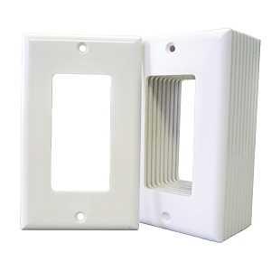 Eaton 2151W-JP Wallplate, 4-1/2 in L, 2-3/4 in W, 1-Gang, Thermoset, White, High-Gloss