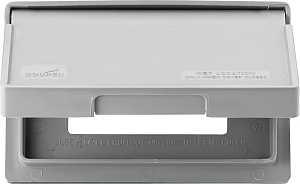 Eaton Wiring Devices S3966 Cover, 7 in L, 4-1/2 in W, Rectangular, Thermoplastic, Gray, Electro-Plated