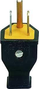 Eaton Wiring Devices SA399 Electrical Plug, Spring Action, 21/64 in, 2-Pole, 15 A, 125 V, NEMA: NEMA 5-15, Black
