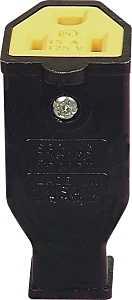 Eaton Wiring Devices SA993 Electrical Connector, Spring Action, 21/64 in, 2-Pole, 15 A, 125 V, NEMA: NEMA 5-15, Black