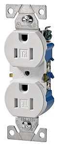 Receptacle Duplex White 15A/125V 10Pk