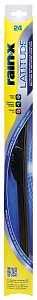 Rain-X Latitude 99824 Wiper Blade, Contoured Blade, 24 in L Blade, Metal/Rubber