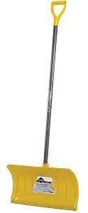 Garant APP21KDR Snow Pusher, 21 in W Blade, Polypropylene Blade, Ash Wood Handle, D-Grip Handle, Yellow
