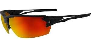 Edge Pumori Series XPAP419 Safety Glasses, Aqua Precision Red Mirror Lens, 65 mm W Lens, Matte Black Frame, Nylon Frame
