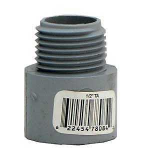 PVC Electrical Conduit Adapter/Terminal 1/2"