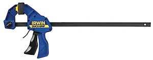 rwin QUICK-GRIP SL300 Series 518QCN Bar Clamp/Spreader, 300 lb, 18 in Max Opening Size, 3-1/4 in D Throat, Plastic Body
