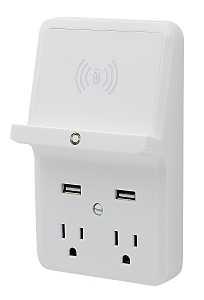 PowerZone ORPBUWC01 Outlet Tap, 2.5 A, 2-USB Port, 2-Outlet, White