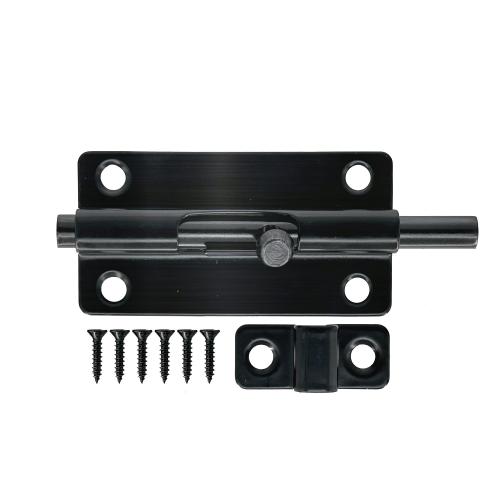 Black 4" Heavy Duty Barrel Slide Bolt Lock (5pc)