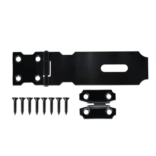 Black 4-1/2" Heavy Duty Lock Hasp Latch (5pc)
