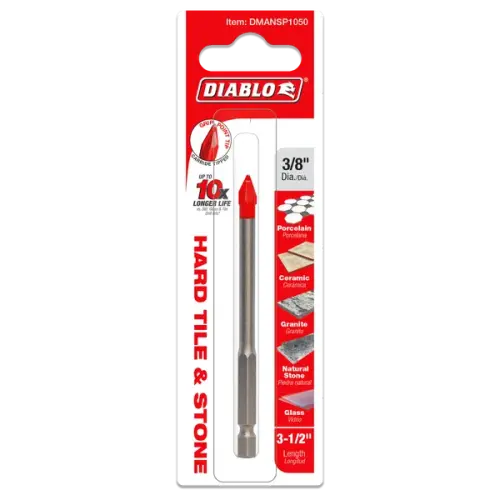 3/8" Hard Tile & Stone Carbide Tipped Drill Bit