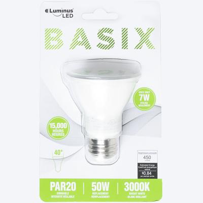 Luminus Basix 7W Led Bulb PAR20 1/Blister