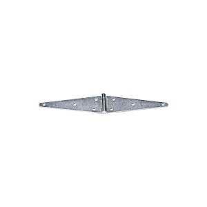 National Hardware N127-878 Strap Hinge, 3.68 in W Frame Leaf, 0.14 in Thick Leaf, Steel, Zinc, Wall Mounting