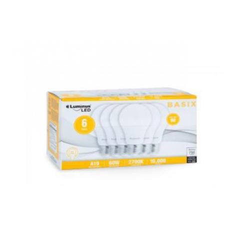 Luminus Basix 9W Led Bulb A19 Non-dimmable 2700K Warm White 6/Pk