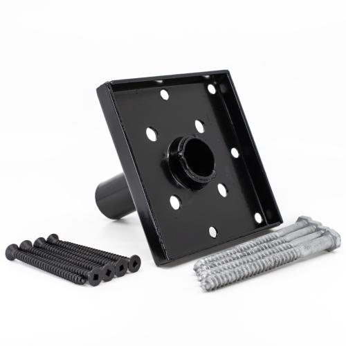 Titan 6X6 Black Post Anchor Kit (Black Fasteners)