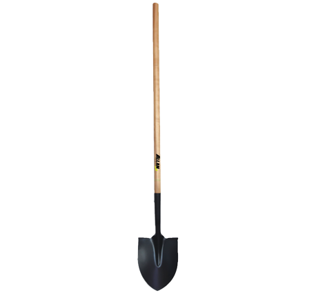 Allan Tools Econo Round Point Shovel, Wood Handle