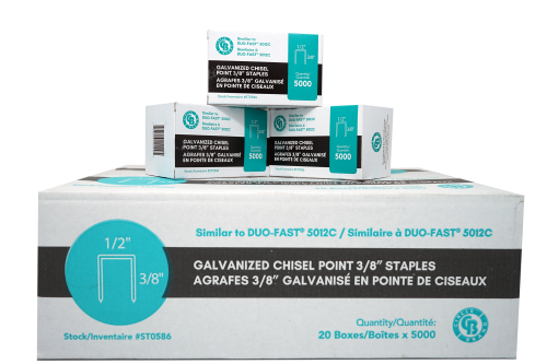 3/8" Duo-Fast Staples (5000/box)