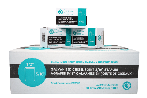 5/16" Duo-Fast Staples (5000/box)
