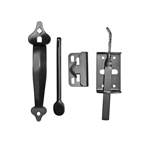 6" Black Ornamental Thumb Latch