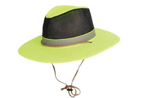 HAT STREAM HI-VIS NEON GREEN ONE SIZE GOLDCOAST
