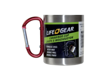 CARABINER MUG STAINLESS 10OZ