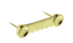 PUSH-PIN HANGERS GILT 2/PK