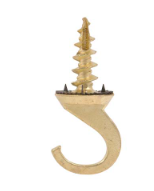 CEILING DRILLER HANGER HOOK 15 LB BRASS