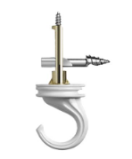 CEILING DRILLER SWIVEL HOOK 40 LB WHITE