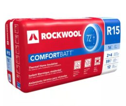 INSULATION ROCKWOOL (R15 15.25) 59.73SQFT COMFORTBATT RXCB351525