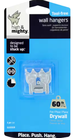 WALL HANGER 60LB 1/PK HIGH & MIGHTY