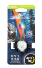 LIGHT VISIBILITY GOLIT RECHRBLE DISC-O NITE IZE