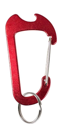 KEY RING C-CLIP W/ BOTTLE OPENER ALUM