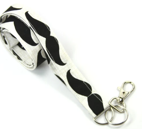 MUSTASCHES LANYARD W/CLIP