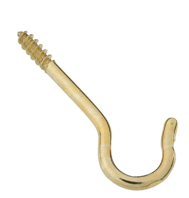 192-294 HOOK CEILING 1-11/16" BRASS 6/PK