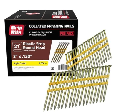 FRAME NAIL 3X.131 SM BR 4000CT. GRIPRITE GR014