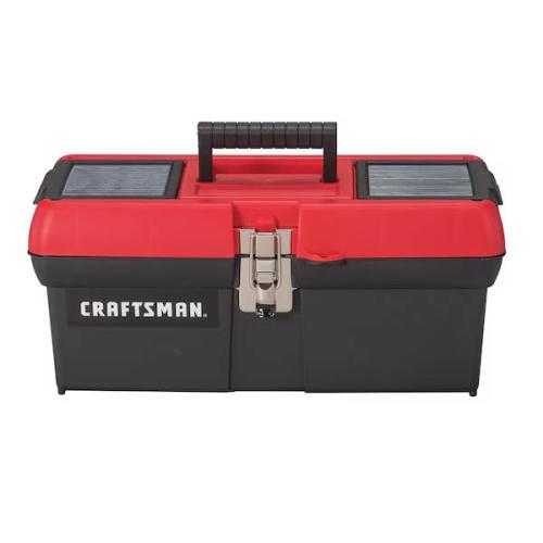 CRAFTSMAN Tool Box, Lockable, 16 in., Red/Black